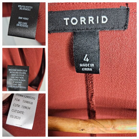 Torrid Womens Lenny Open Front Drape Roll Tab Sleeves Kimono/Cardigan Women 4X - Picture 8 of 8